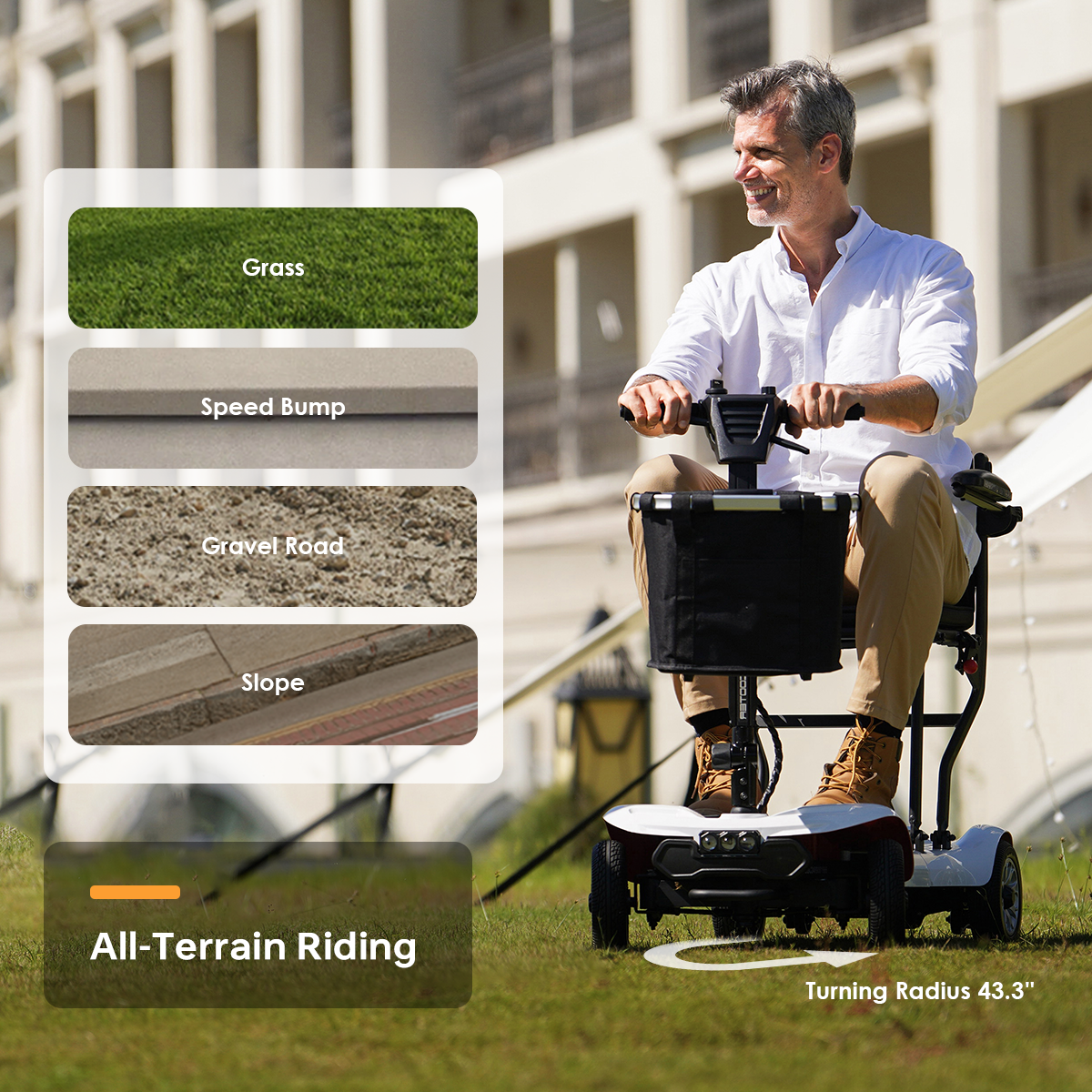 Paiseec Lightweight Mobility Scooter D3