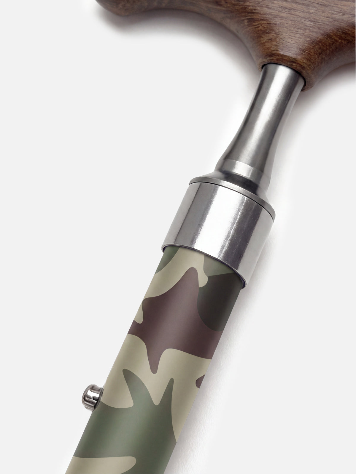 Camouflage Folding Cane – Lightweight Aluminum with Wooden Handle | Paiseec – Model A3