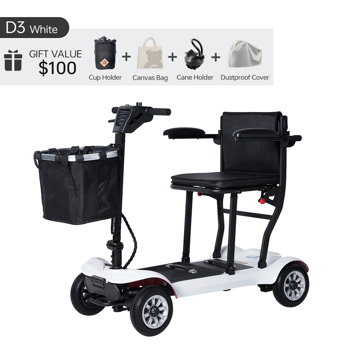 Paiseec Lightweight Mobility Scooter D3