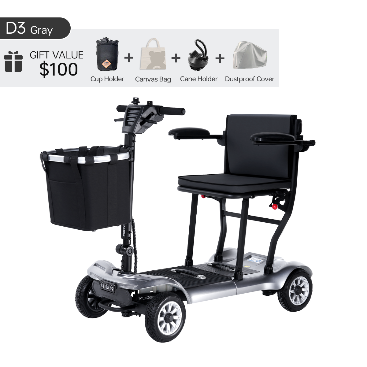 Paiseec Lightweight Mobility Scooter D3