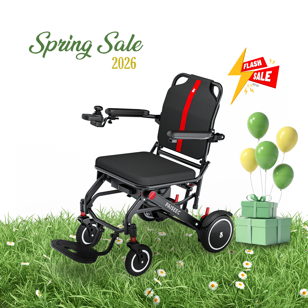 Paiseec Lightweight Electric Wheelchair Q3