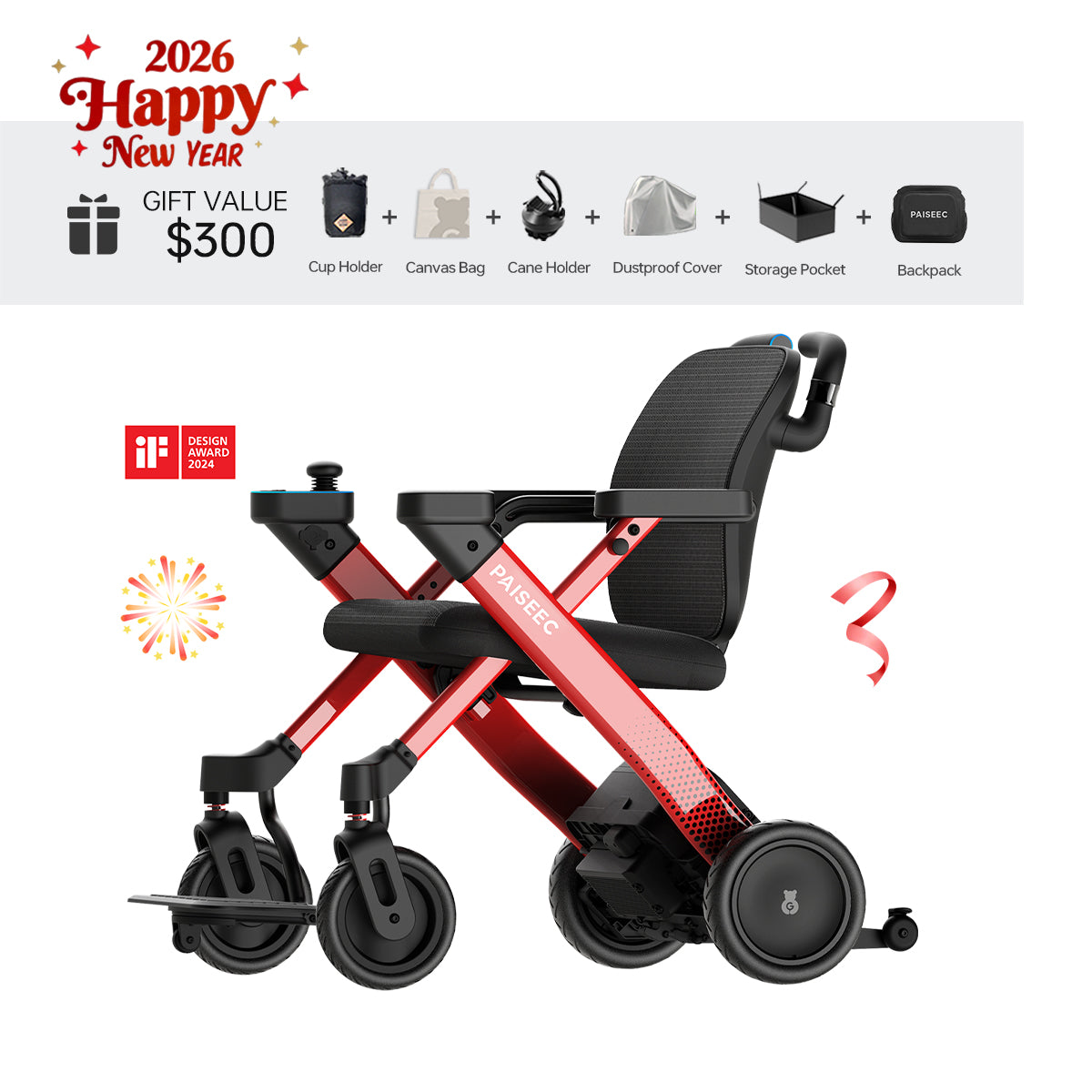 Paiseec 3-in-1 Electric Wheelchair W3