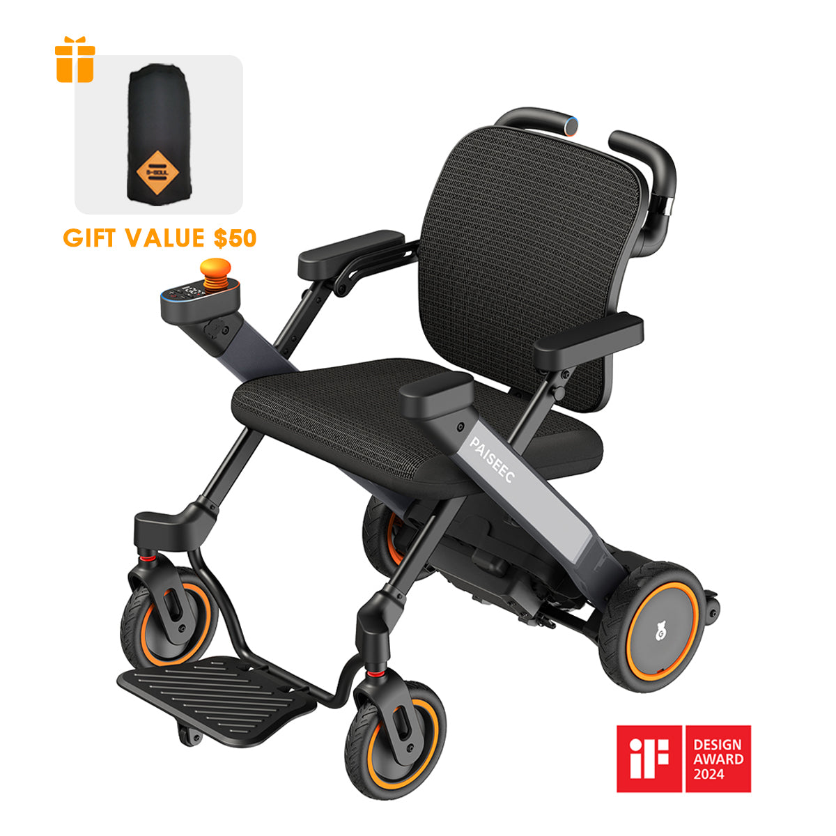 Paiseec 3-in-1 Electric Wheelchair W3