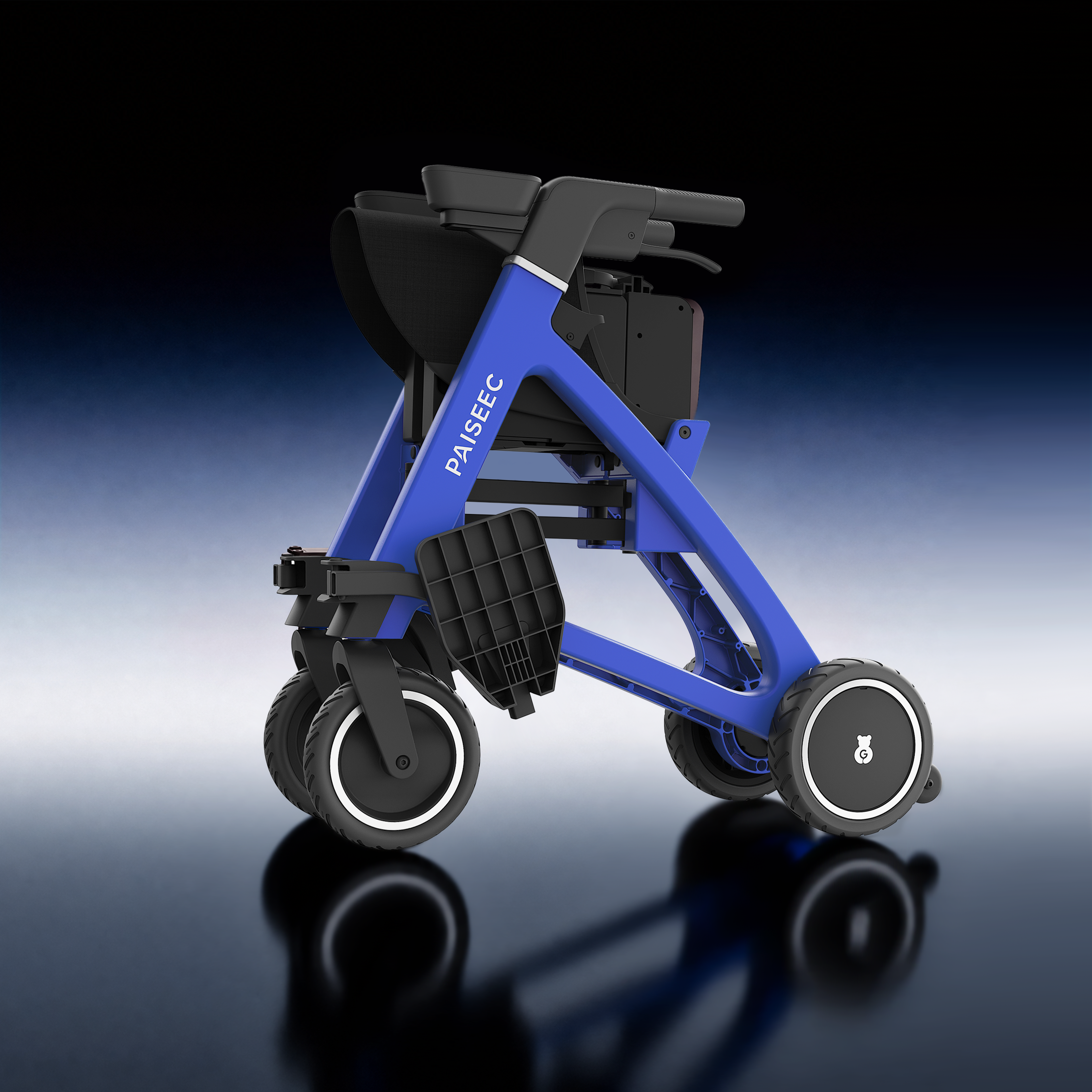 PAISEEC FLEX | 3-in-1 Lightweight Mobility Device for Walking, Riding & Shopping