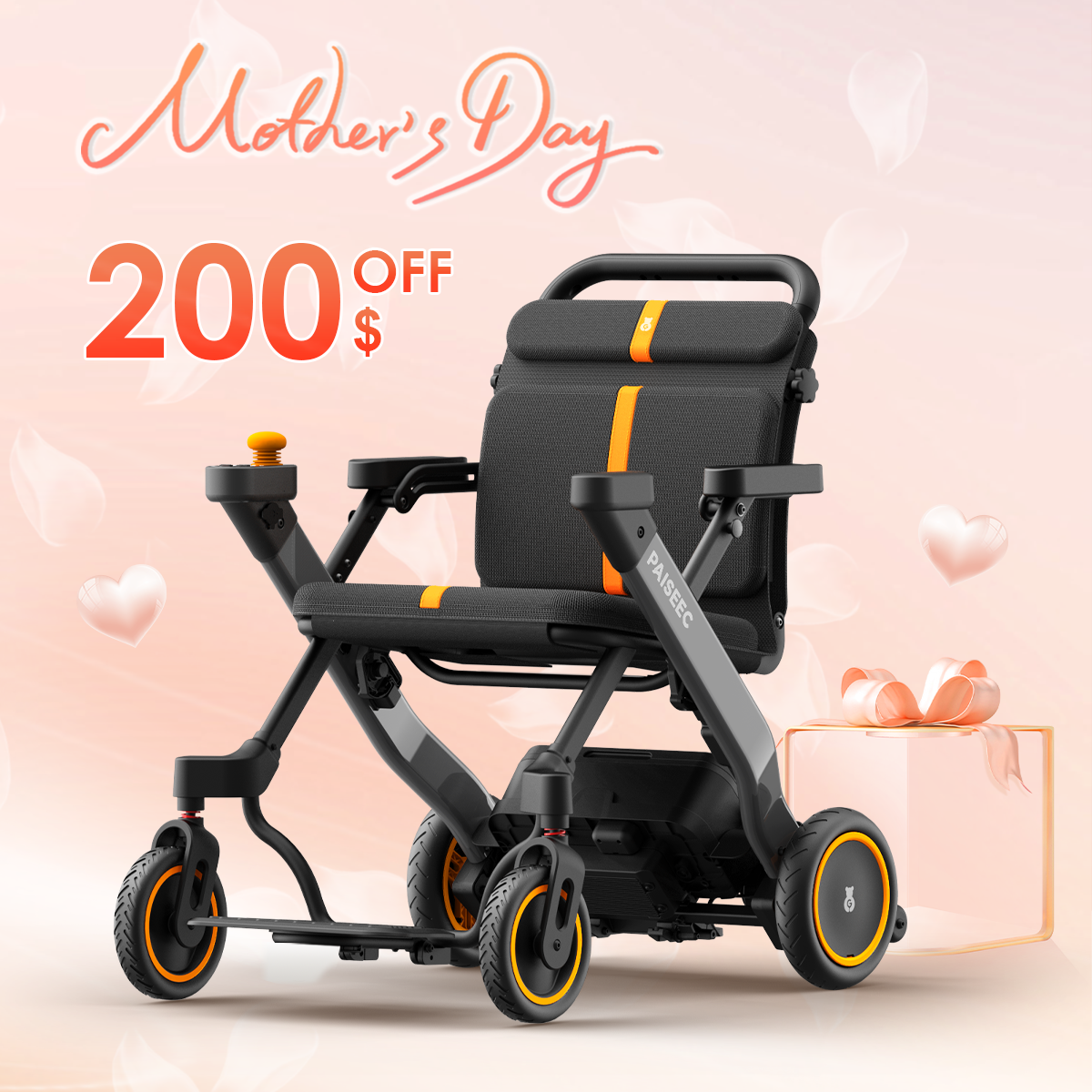 Paiseec 2-in-1 Electric Wheelchair W1