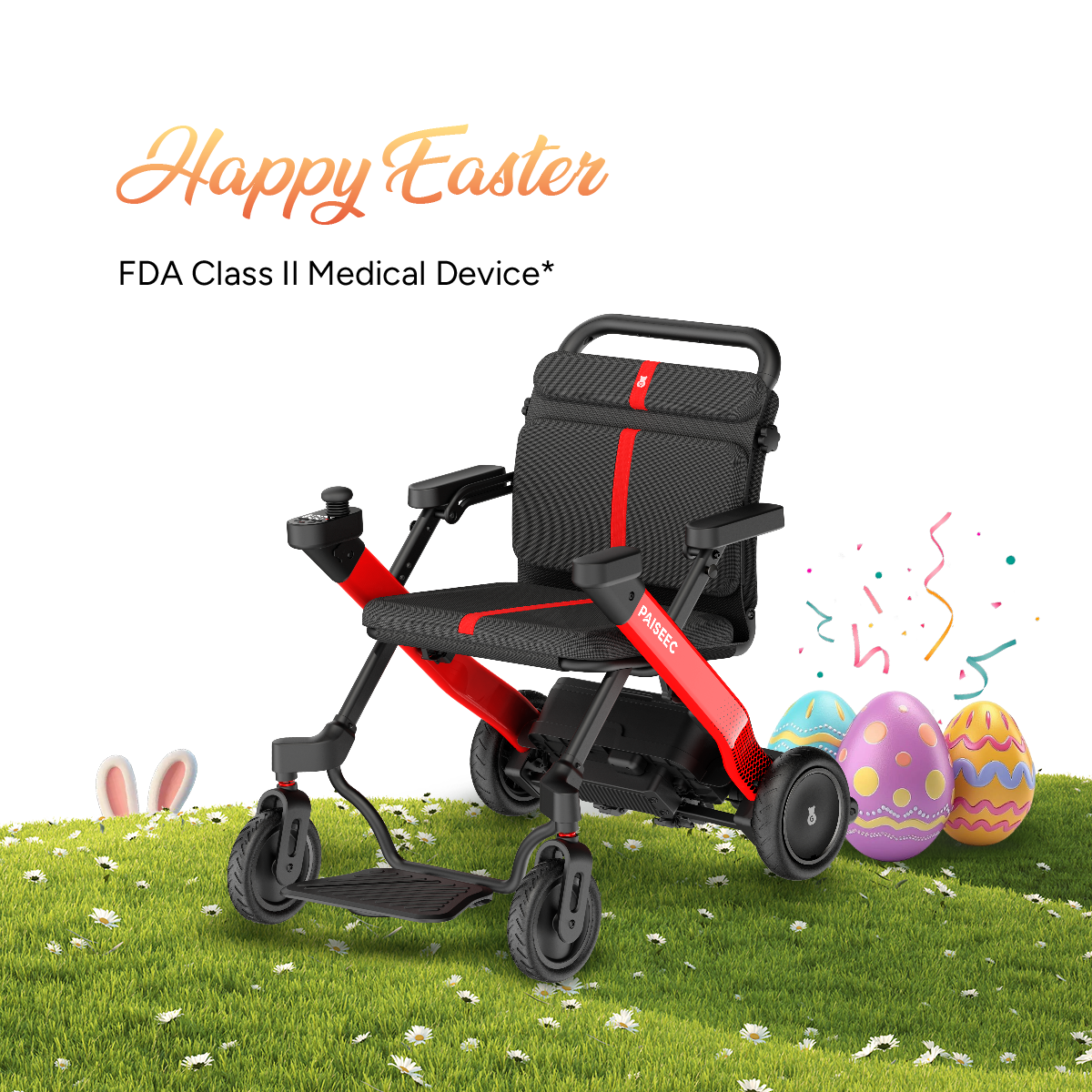 Paiseec 2-in-1 Electric Wheelchair W1