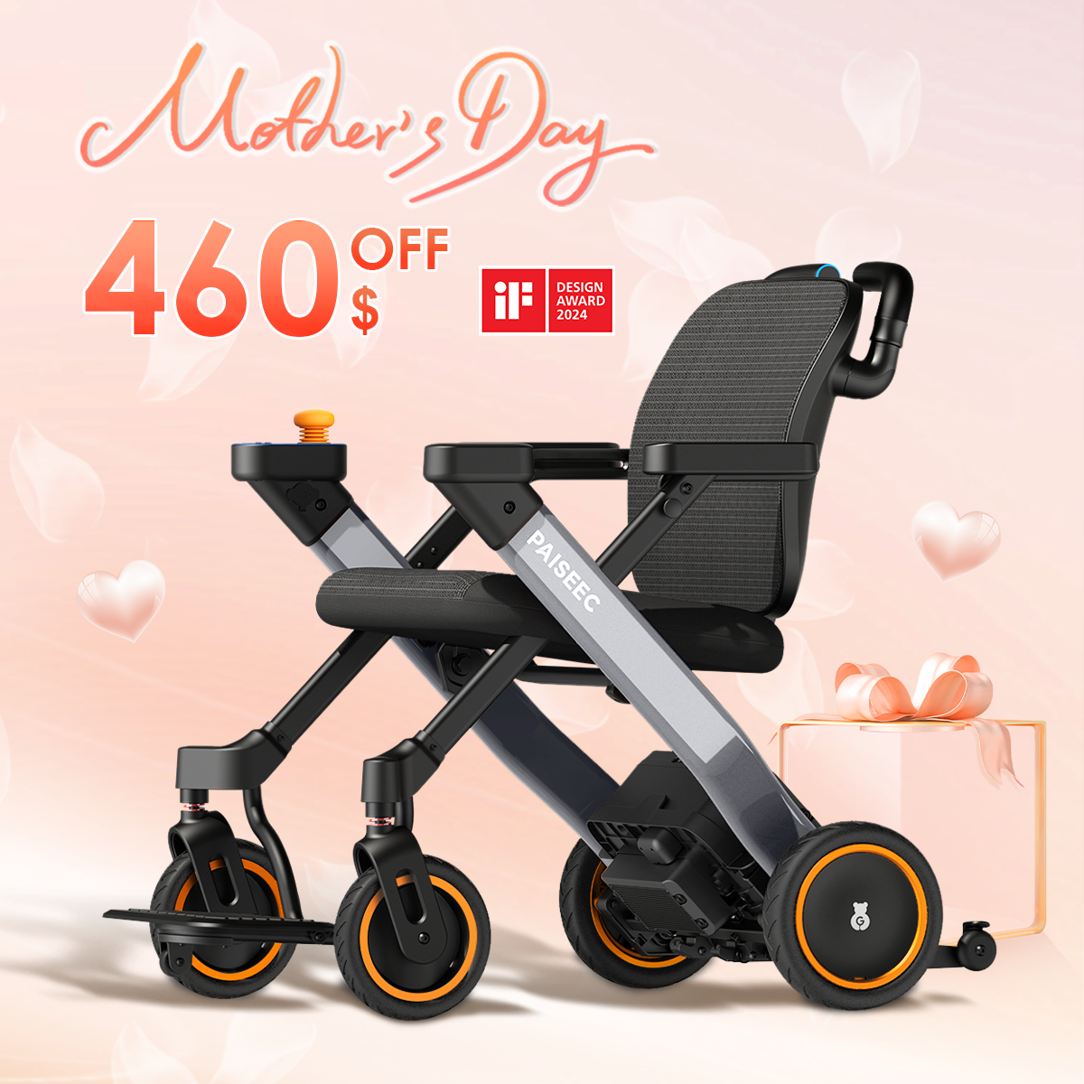 Paiseec 3-in-1 Electric Wheelchair W3