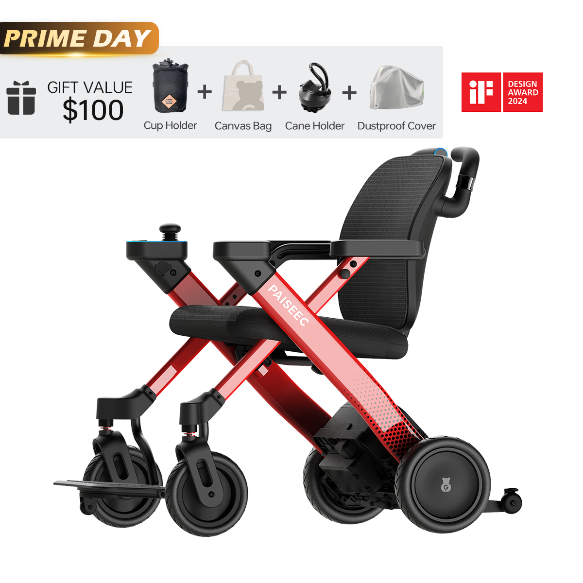 Paiseec 3-in-1 Electric Wheelchair W3